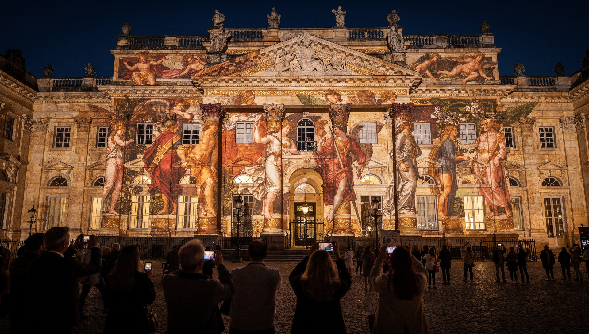 Configuration de salle modulable utilisant la projection pour changer de décor instantanément