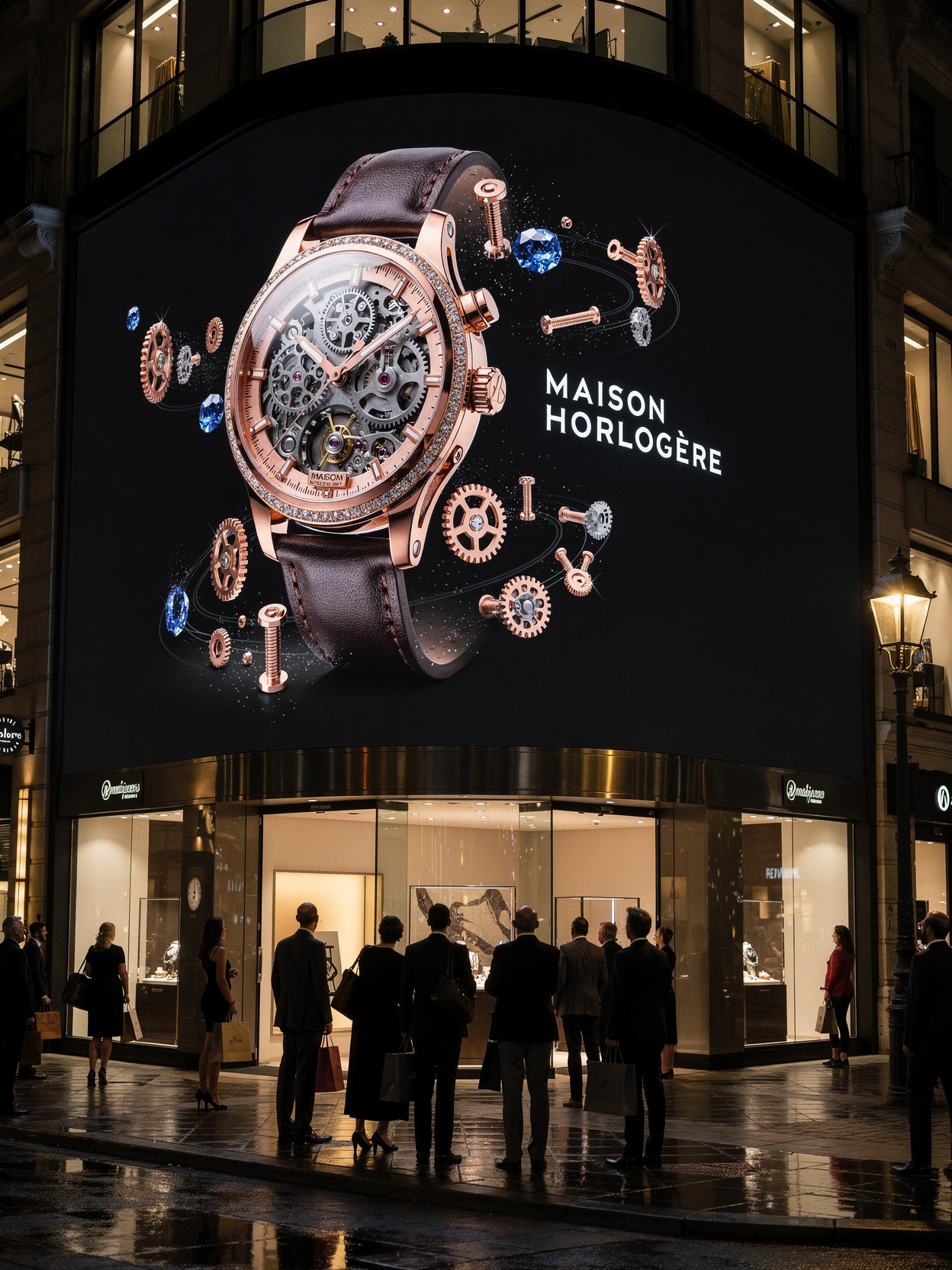 Fusion technologique  mapping 3D sur volumes géométriques et écrans LED dynamiques