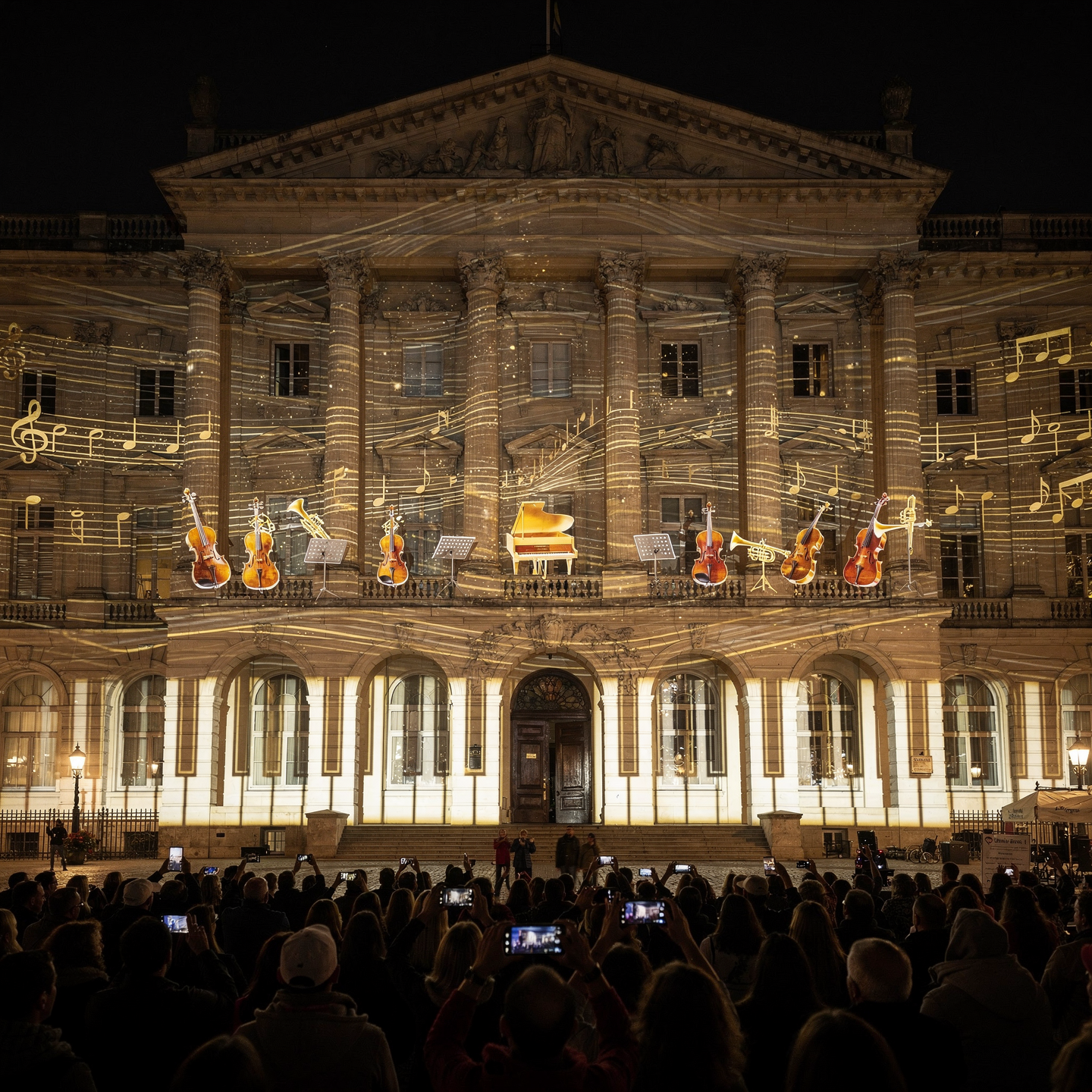 Mapping vidéo Renaissance sur façade de palais européen