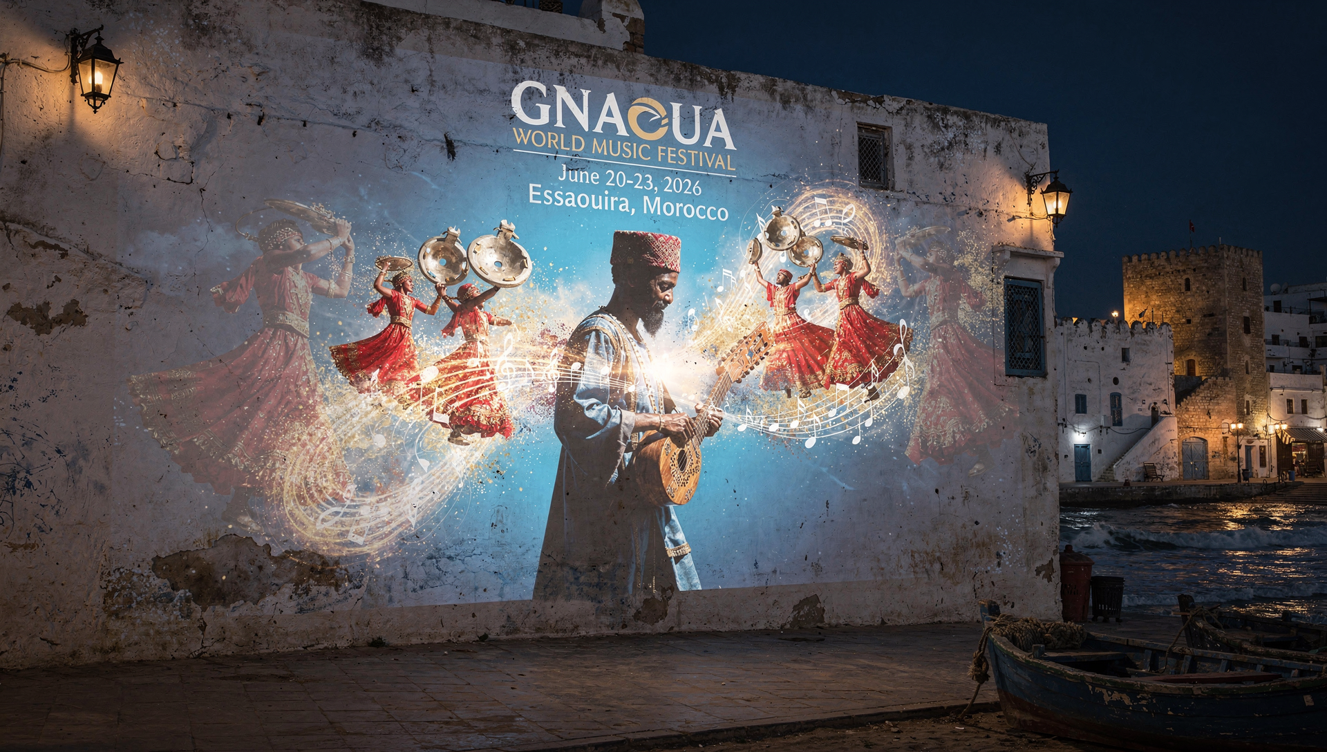 Mapping vidéo publicitaire sur la façade d'un bâtiment historique pour une campagne de grande ampleur