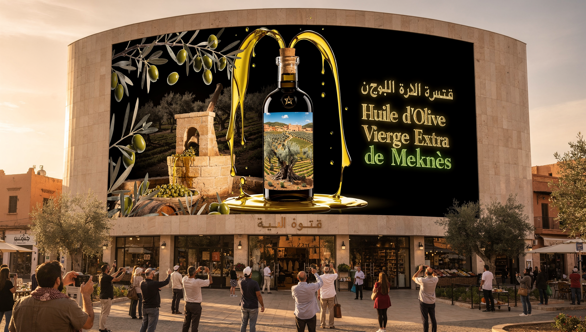 Scénographie monumentale combinant projection laser et dalles LED pour un impact maximal