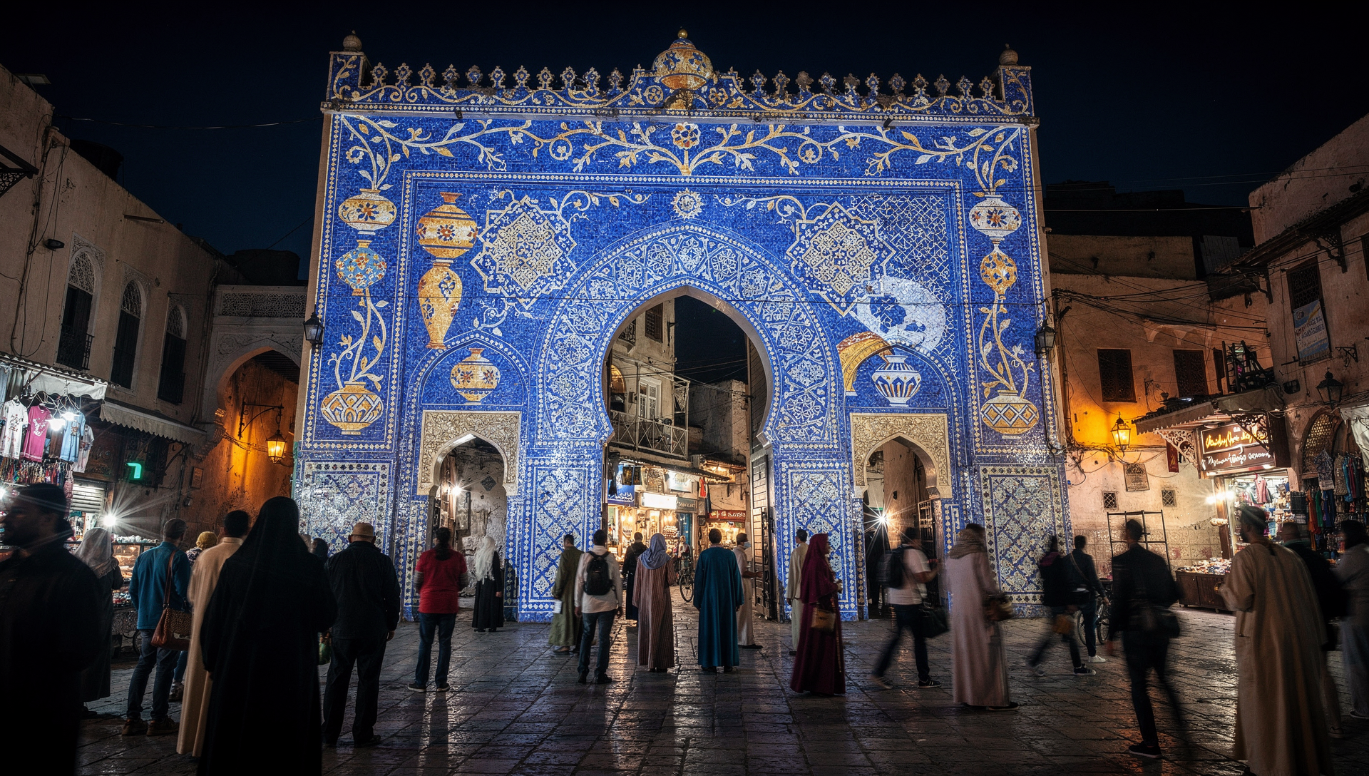mapping festival photo on Bab Bou Jeloud